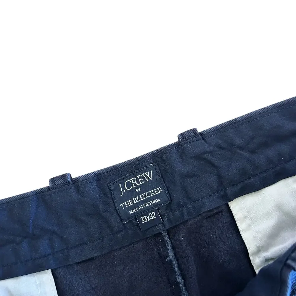 J. Crew The Bleecker Navy Blue Chino Pants Sz 33x32
